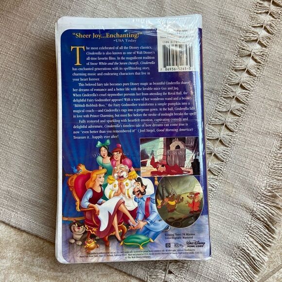 NWT original Cinderella Collectors VHS tape - Picture 2 of 3